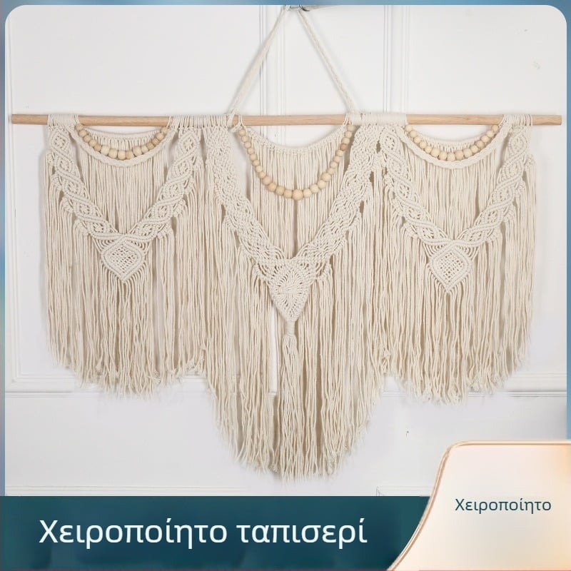 Βαμβακερός υφαντός πίνακας τοίχου, χειροποίητος, ορθογώνιος, Boho Ευρωπαϊκό στυλ