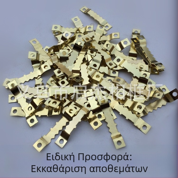 Αξεσουάρ κρέμασης για κορνίζες φωτογραφιών – διπλής όψης οδοντωτό κρέμασμα (Υλικό: Μέταλλο; Διαδικασία: Ηλεκτροπλακίωση; Τύπος εξαρτήματος: Οδοντωτό κρέμασμα; Στυλ: Σύγχρονη απλότητα; Συσκευασία: Τσάντες)