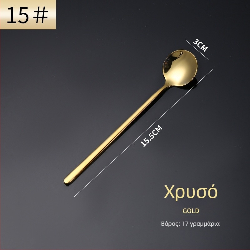 Ανοξείδωτο ατσάλι κουτάλι επιδόρπιο - στρογγυλός σχεδιασμός, εκτύπωση λογότυπου, καθρέφτης φινίρισμα, δυνατότητα προσαρμογής