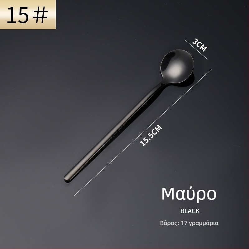 Ανοξείδωτο ατσάλι κουτάλι επιδόρπιο - στρογγυλός σχεδιασμός, εκτύπωση λογότυπου, καθρέφτης φινίρισμα, δυνατότητα προσαρμογής