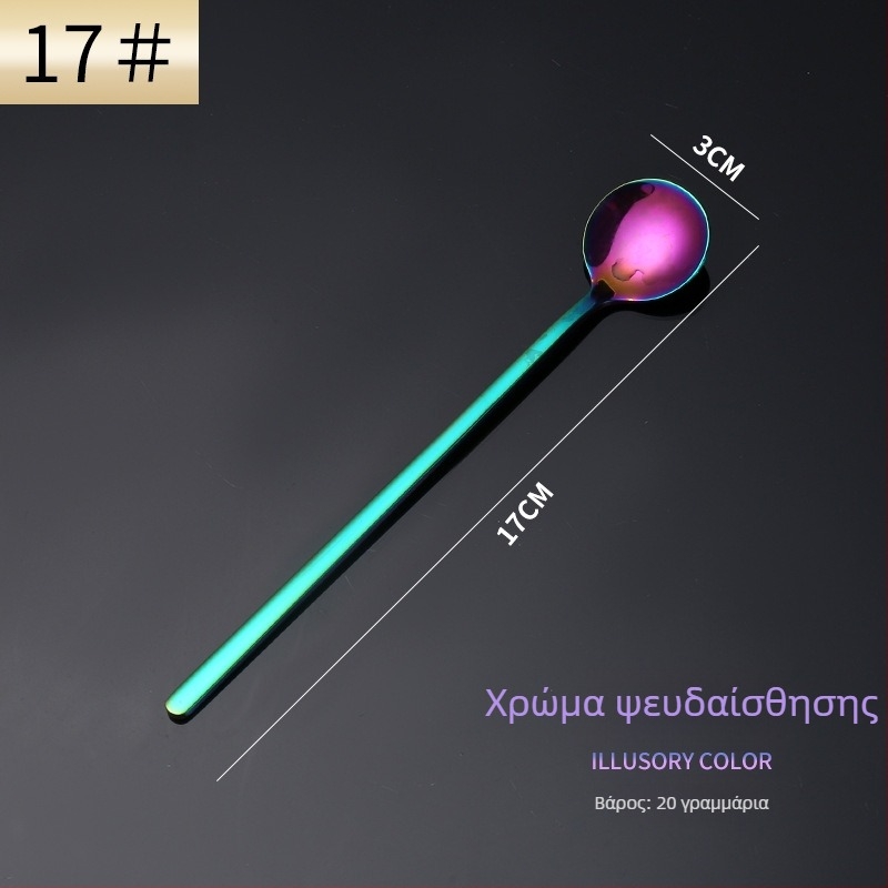 Ανοξείδωτο ατσάλι κουτάλι επιδόρπιο - στρογγυλός σχεδιασμός, εκτύπωση λογότυπου, καθρέφτης φινίρισμα, δυνατότητα προσαρμογής