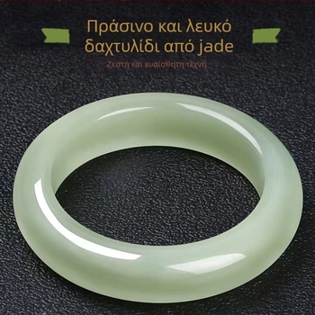 Αυθεντικό βραχιόλι Hetian Jade από το Xinjiang για γυναίκες — Φυσικός νεφρίτης Hetian, κυκλικός σχεδιασμός λωρίδας
