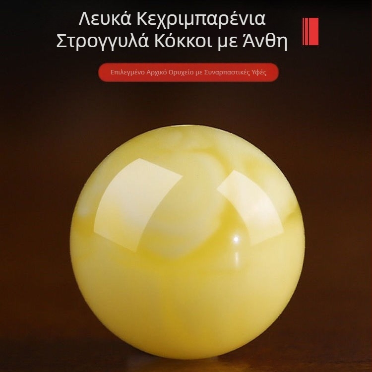 Φυσικό κερί μελισσών — στρογγυλή χάντρα 12 mm, κιτρινός τόνος με σχέδιο αιωρούμενα λουλούδια, χειροποίητη χάντρα για βραχιόλι, φυσικό ορυκτό υλικό