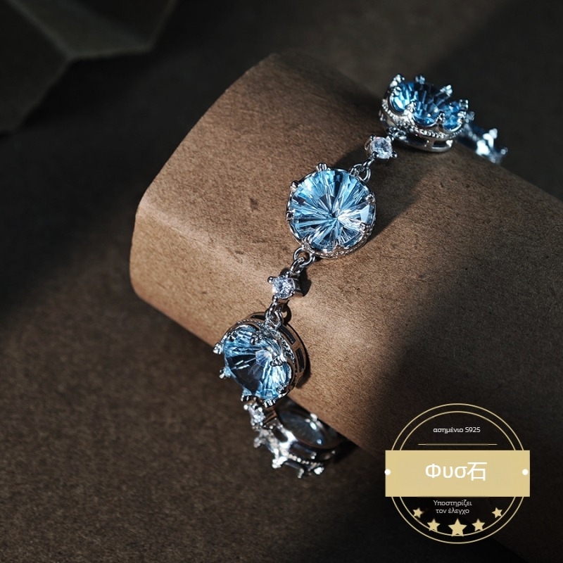 Βραχιόλι με Τοπάζ | Λίθος Τοπάζ, Ασήμι με ένθετο στοιχείο, Τεχνική ενθέτου, Μινιμαλιστικό στυλ, Σετ 7 τεμαχίων