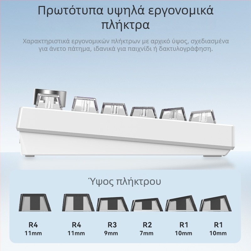 Readson Διαφανείς PC keycaps για Μηχανικό Πληκτρολόγιο με UV Εκτύπωση, Εμπρόσθια Αμμοβολή, Τετράπλευρη Υψηλή Διαφάνεια, RGB Οπισθοφωτισμός