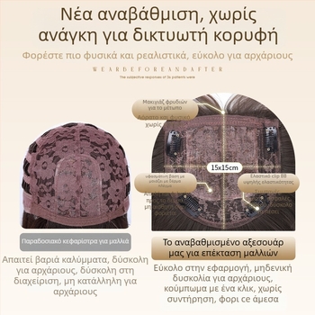 Πλήρης περούκα για γυναίκες — μακριά ίσια τρίχα, θερμοανθεκτικό συνθετικό μαλλί, ίσια περούκα, κατασκευή με μηχανισμό