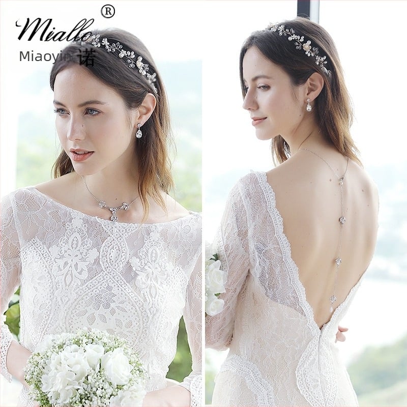 Κολιέ με πλάτη και μαργαριράρια, λευκοί κρύσταλλοι, χρυσωμένη επικάλυψη, προσαρμοζόμενο