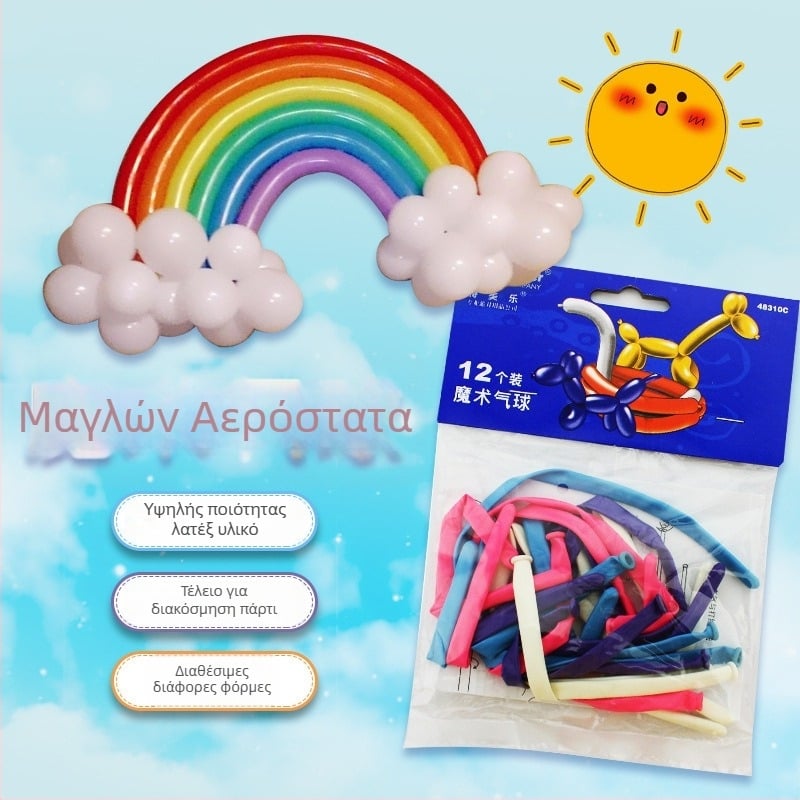 Μπαλόνι Temele – λατεξ μαγικό μπαλόνι, σε σχήμα λωρίδας, βάρος 0,04 kg, για την Ημέρα των Παιδιών