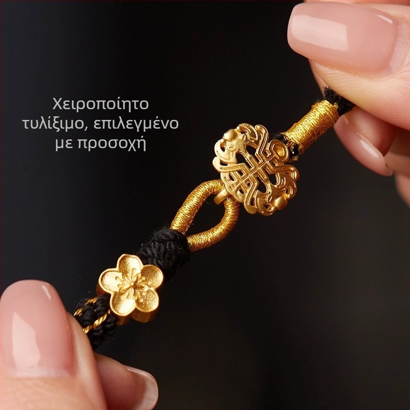 Κορδόνι με νεφρίτη, φυλακτό Βούδα, Θάγκκα στυλ, χειροποίητο πλεκτό βαμβακερό νήμα, κράμα ασημιού 800