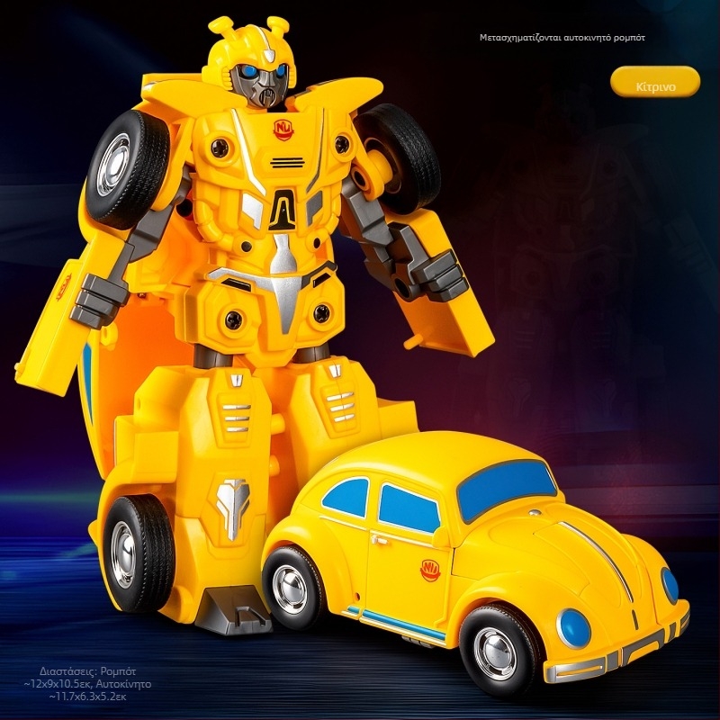 DIY χειροκίνητος μεταμορφούμενος ρομπότ-φορτηγό – πλαστικό μοντέλο αυτοκινήτου με έλεγχο αδράνειας, προσομοιωμένο στρατιωτικό όχημα