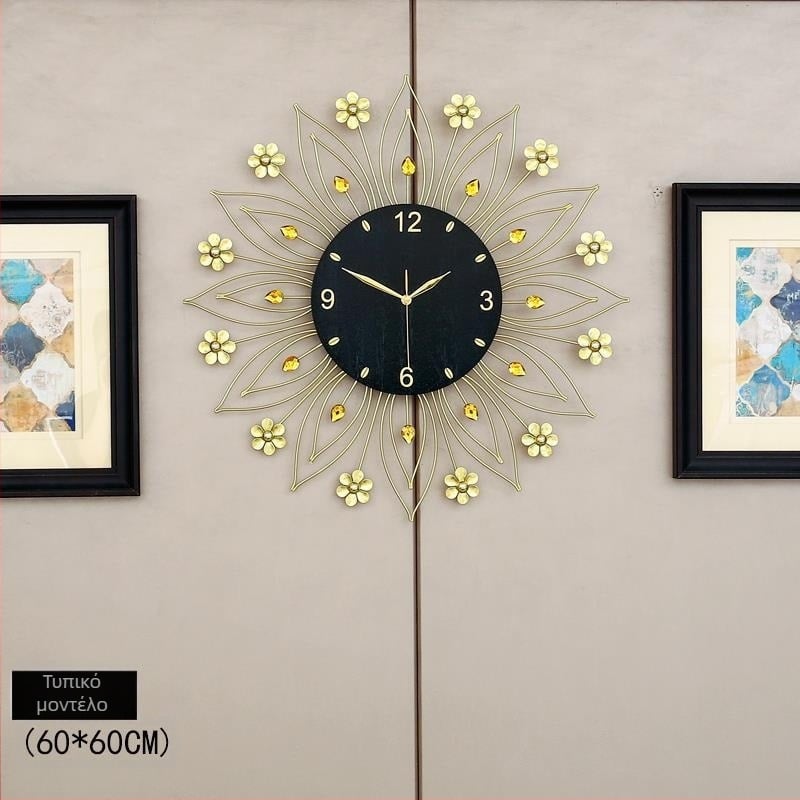 Ρολόι τοίχου, στρογγυλός μεταλλικός σκελετός, κίνηση quartz D316, τροφοδοσία με μπαταρία, δυνατότητα εκτύπωσης λογότυπου