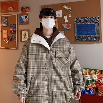 Ανδρικό παλτό με γέμισμα από πολυεστέρα 70–80%, επένδυση από πολυεστέρα 70–80%, φερμουάρ, σταθερός γιακάς, χειμερινό