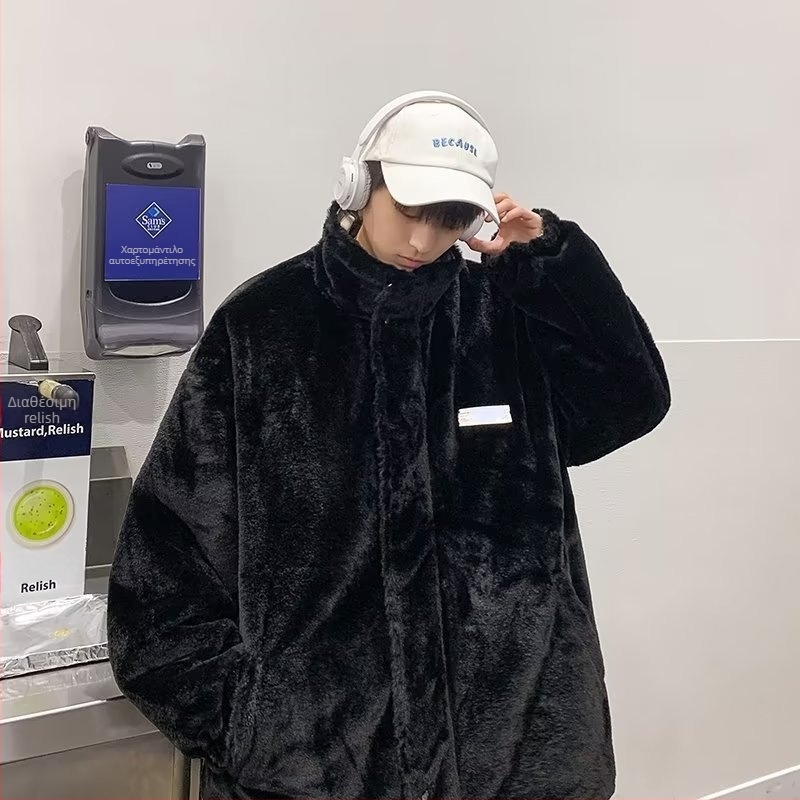 Ανδρικό παλτό με γέμισμα από πολυεστέρα 70–80%, επένδυση από πολυεστέρα 70–80%, φερμουάρ, σταθερός γιακάς, χειμερινό