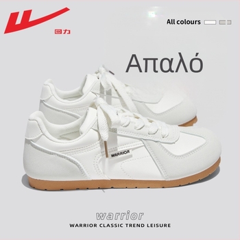 Γυναικεία casual sneakers με PU επάνω μέρος, στρογγυλή μύτη, κορδόνια, χαμηλό τακούνι 1–3 cm, PVC σόλα