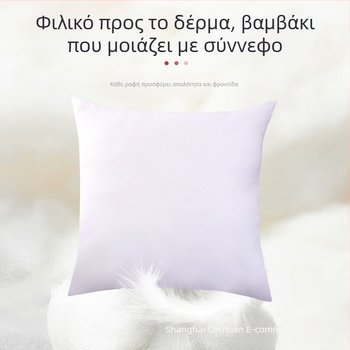 Πυρήνας μαξιλαριού – Θήκη από πολυεστέρα, γέμισμα από πολυεστερικές ίνες, κατασκευή με σπλάισιν, μοντέρνος μινιμαλισμός