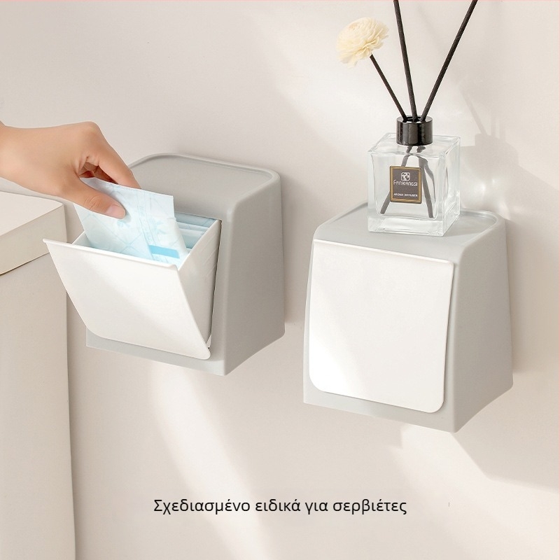 Κουτί αποθήκευσης σερβιέτας τοίχου, ιαπωνικού στυλ (υλικό PP, 100% καινούριο πλαστικό, βάρος 346,7 g)