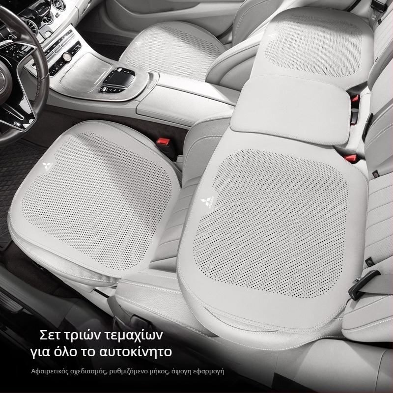 Καλύμματα καθισμάτων Mitsubishi — καθολική εφαρμογή, PU επιφάνεια, αερισμός, επίπεδο στυλ, προσαρμογή