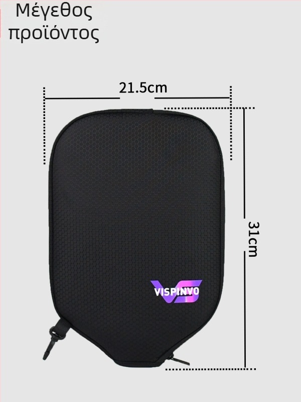 Vispinvo Θήκη ρακέτας pickleball – πολυεστέρας + υλικό κατάδυσης, 600D, καρό σχέδιο, προστατευτική θήκη