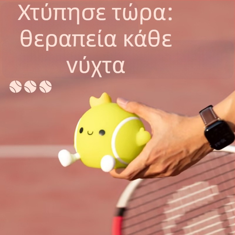 Νυχτερινό φως σε σχήμα ρακέτας τένις, φόρτιση USB, σκιά από σιλικόνη, ενσωματωμένη μπαταρία, τάση έως 36V, FCC πιστοποιητικό