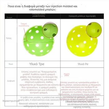 X-ace Pickleball Μπάλα – εξωτερική χρήση, 40 οπές, Υλικό PE, Βάρος 26 g±2 g, Επαγγελματική αγωνιστική μπάλα