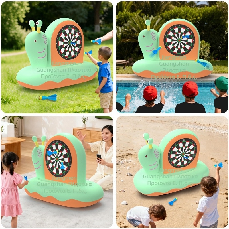 Φουσκωτός στόχος σε σχήμα σαλιγκαριού — παιχνίδι ρίψεων PVC για παιδιά 4–6 ετών