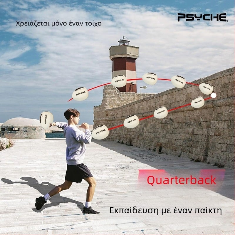 Μπάλα ρίψης για προπονήσεις quarterback - Φωτεινή PU δερμάτινη μπάλα για passback, μισό ράγκμπι, εξωτερική χρήση (Υλικό: PU; Ράψιμο: Μηχανικό ράψιμο; Τύπος μπάλας: Μισό ράγκμπι; Χαρακτηριστικό: Φωτεινό passback)