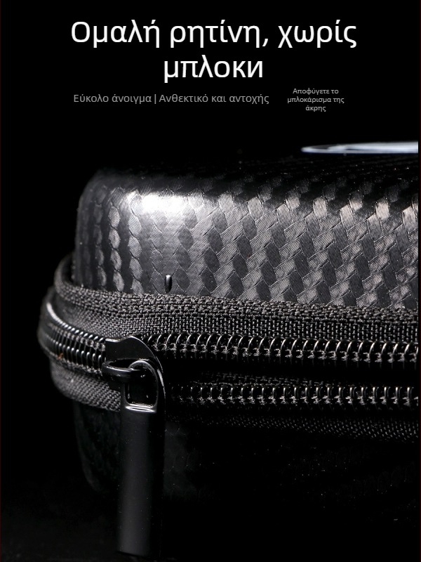 Θήκη ρακέτας επιτραπέζιας αντισφαίρισης με σκληρό εξάγωνο σχήμα, υφή ανθρακονήματος, αδιάβροχη, μεγάλη χωρητικότητα, φορητή