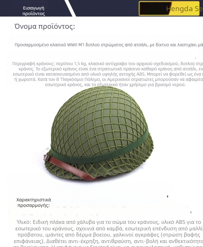 Κράνος M1 από ατσάλι για ποδήλατο, παραμετροποίηση επεξεργασίας και εκτυπωμένο λογότυπο, αδειοδοτημένη ιδιωτική ετικέτα