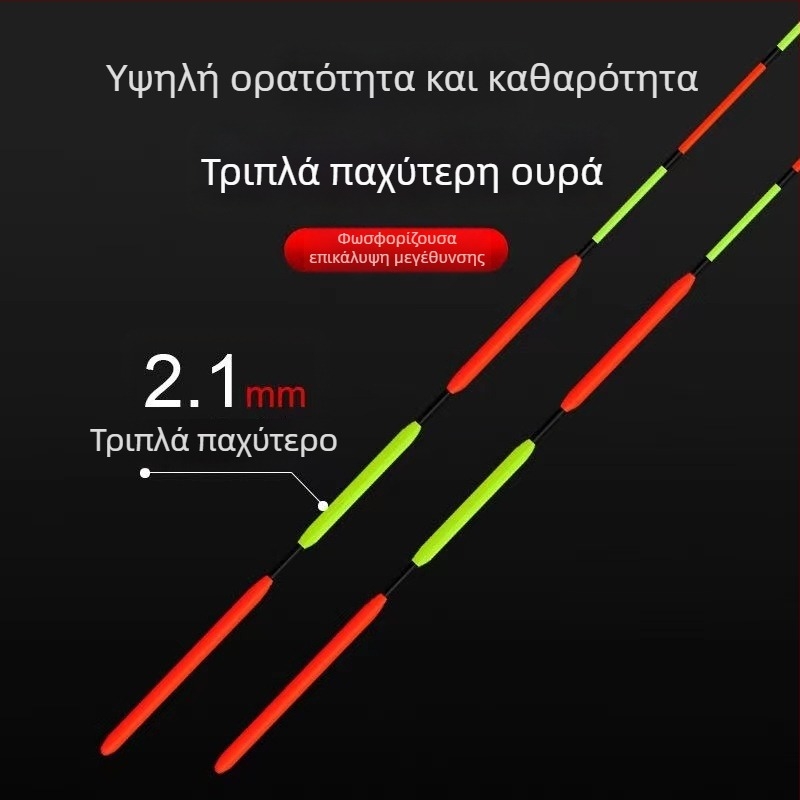 Αλιευτικός πλωτήρας – κατακόρυφος πλωτήρας, πλωτήρας με χάντρα, επεκταμένος σχεδιασμός, συνθετικό υλικό