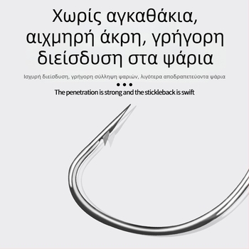 Άγκιστρο Crank με ευρύ σώμα – Bass θαλάσσιου ψαρέματος από χάλυβα υψηλής περιεκτικότητας σε άνθρακα – Τετραπλή ενίσχυση