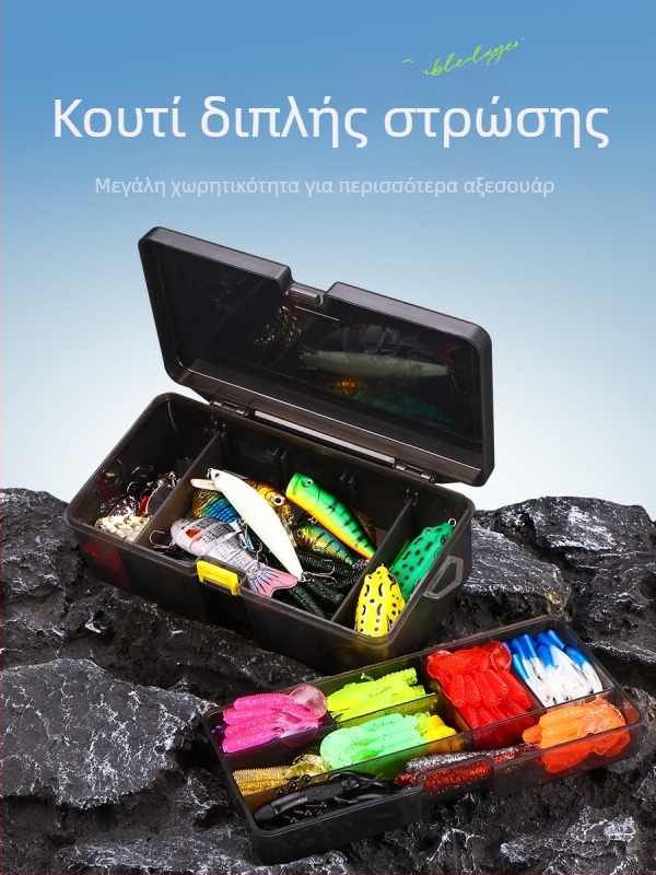 Weihe Sports 439 τεμάχια σετ τεχνητών δολωμάτων με μαλακά δολώματα, σπίνερ λεπίδες, δολώματα μίνου και αξεσουάρ αλιείας