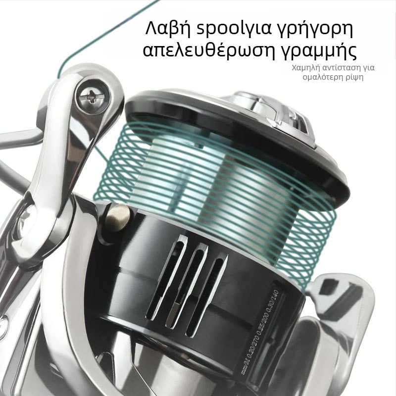 Songchuan μεταλλικός περιστροφικός μηχανισμός ψαρέματος – χωρίς κενό, ρηχός δίσκος, μακριά ρίψη