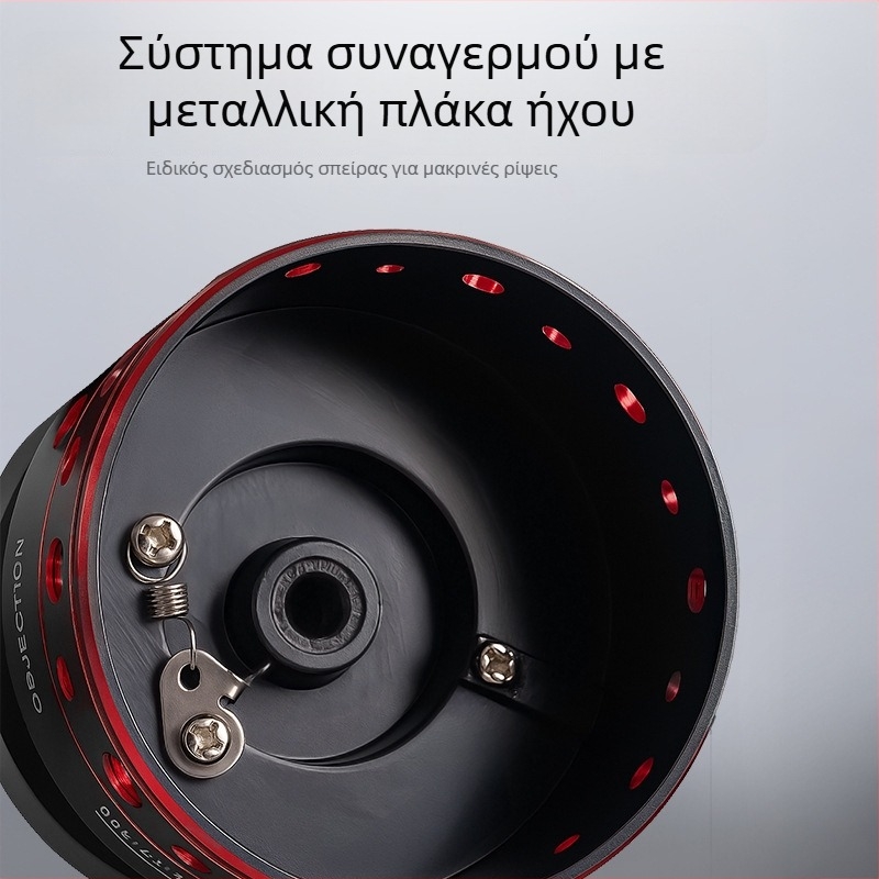 Kalio περιστροφική μηχανή ψαρέματος με πλήρως μεταλλική σπείρα, 12+1 ρουλεμάν, μεταλλική αναδιπλούμενη λαβή