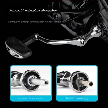 Blue Boat σπίνινγκ ρολό για ψάρεμα – μοντέλο μακρού ρίψης, πλήρως μεταλλική θήκη γραμμής, δυνατότητα αλλαγής χειριστή αριστερά/δεξιά, αναλογία μετάδοσης 4.8:1