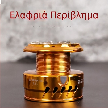 Περιστροφική μηχανή ψαρέματος, εξ ολοκλούρου μεταλλική κατασκευή, δυνατότητα αλλαγής χειριστηρίου αριστερά/δεξιά, αναλογία ταχυτήτων 5.2:1, κατάλληλη για θαλάσσιο ψάρεμα
