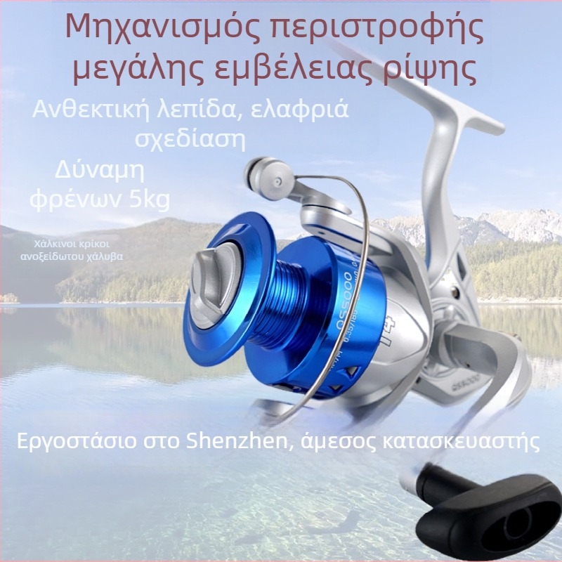 Kalio περιστροφική μηχανή ψαρέματος, σώμα από υψηλής αντοχής νάιλον, ABS θήκη για νήμα, προέλευση Shenzhen, συσκευασία 40 τεμάχια