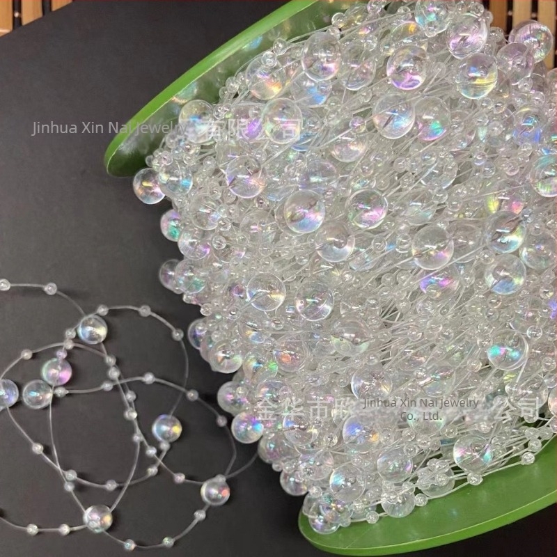 Χάντρες σε γραμμή ψαρέματος για DIY χειροτεχνίες, πλαστικό/ρητίνη, στρογγυλές, επίστρωση βερνικιού για ψήσιμο, μάρκα Xinnai, σειρά Toy Lighting