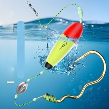 Σετ lure ψαρέματος για grass carp με φωτεινά φλοτ, PE γραμμή, 1 m κοντή ράβδος και θαλάσσια ράβδος, μακρινή ρίψη με γλιστρώμενο φλοτ