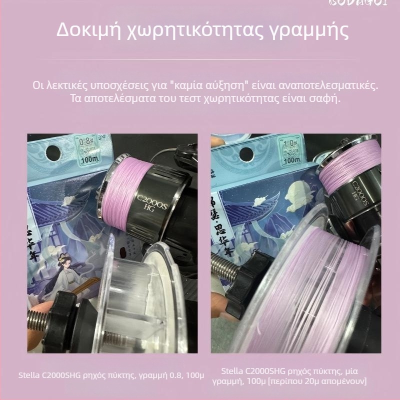 Budagu PE κύρια γραμμή αλιείας, 100 m / 150 m, UHMWPE, πυκνή ύφανση, υψηλή αντοχή έλξης