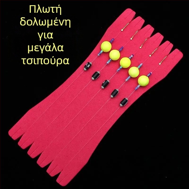 Γνήσιος εξοπλισμός αλιείας για άγριο κυπρίνο με δεμένη ηγετική γραμμή και αγκίστρια
