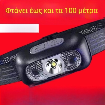 Φακός κεφαλής με μπαταρία, πυρακτώσεως λαμπτήρας, αδιάβροχος, μοντέλο Bj779k8j