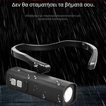 Φακός κεφαλής LED – ηλιακή τροφοδοσία, 100 g, 99999 h συνεχούς φωτισμού