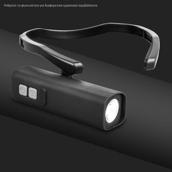 Φακός κεφαλής LED – ηλιακή τροφοδοσία, 100 g, 99999 h συνεχούς φωτισμού