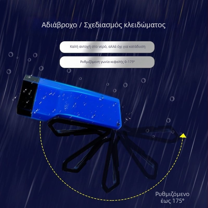 Φακός κεφαλής Kawasawa για νυχτερινό ψάρεμα, επαναφορτιζόμενος, υπερφωτεινός, κεφαλή με κλιπ για καπέλο (Πλαστικό περίβλημα • πηγή φωτισμού: λαμπάκι • εμβέλεια ≤50 m • Μάρκα Kawasawa)