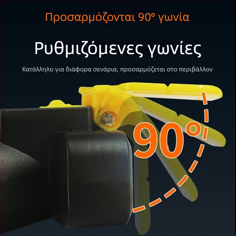 Φακός κεφαλής για ψάρεμα, επαναφορτιζόμενος, δέσμη 200 m, αυτονομία 18 ωρών, αδιάβροχος