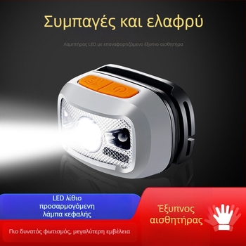 KM-2882 LED φακός κεφαλής — 3W LED, 1500mAh επαναφορτιζόμενη μπαταρία, ABS περίβλημα