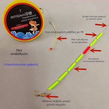 Σετ γραμμών ψαρέματος για κυπρίνο, νάιλον, μήκος 2,7–5,4 m, για λίμνη ή ρέμα