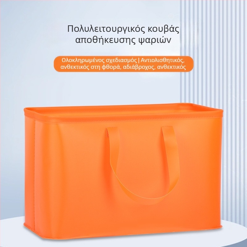 Ενισχυμένη αδιάβροχη τσάντα για ζωντανά ψάρια με μεγάλη χωρητικότητα, για εξοπλισμό ψαρέματος, EVA υλικό