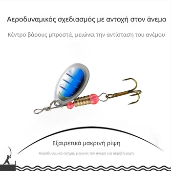 Τεχνητό δόλωμα με περιστρεφόμενες μεταλλικές παγιέτες, συνθετικό σετ παγιετών, 3,5 g, Jiacheng Fishing Gear