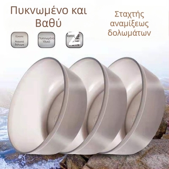 Πλαστικό Σετ τριών δοχείων ανάμειξης δολώματος για ψάρεμα, με πτυσσόμενο δίσκο δολώματος